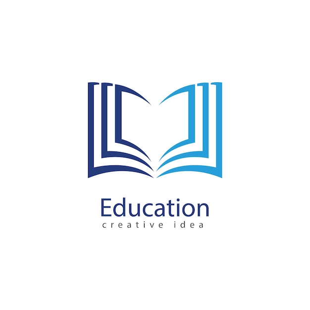 Książki I Absolwenci Ikona Wektor Edukacja Logo Szablon