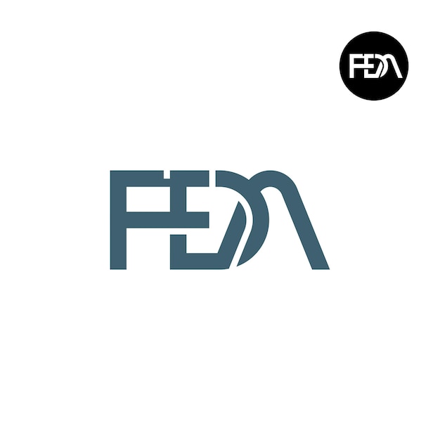 Plik wektorowy księga fda monogram logo design