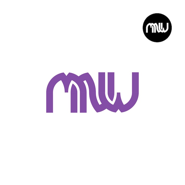 Plik wektorowy księga mnw monogram logo design