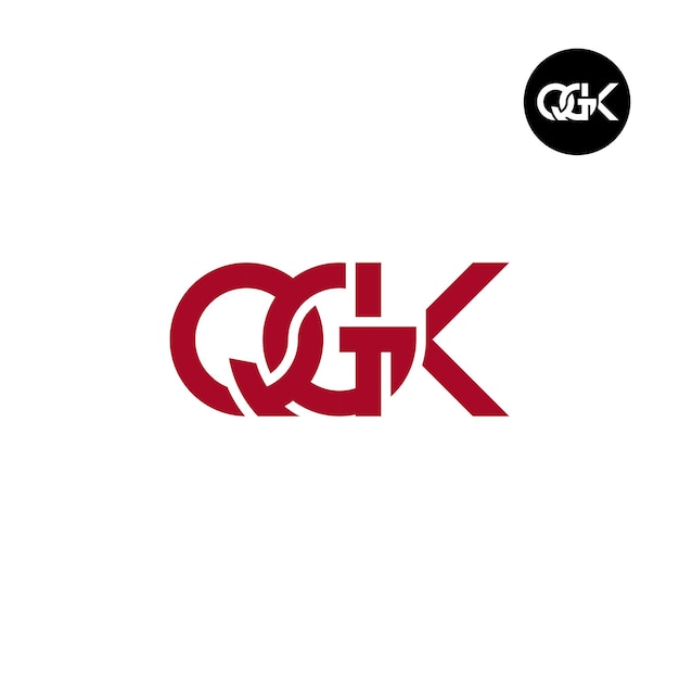 Plik wektorowy księga qgk monogram logo design