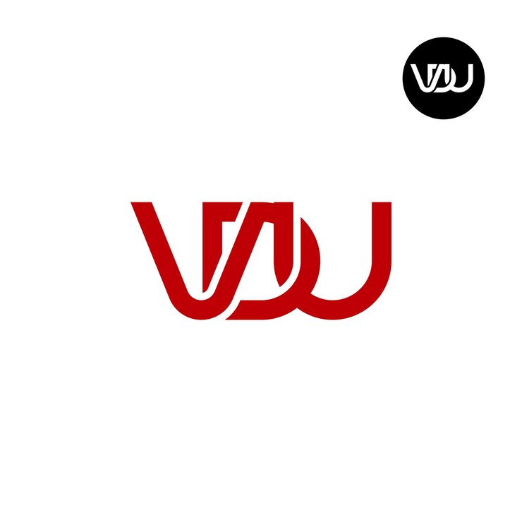 Wektor księga vdu monogram logo design