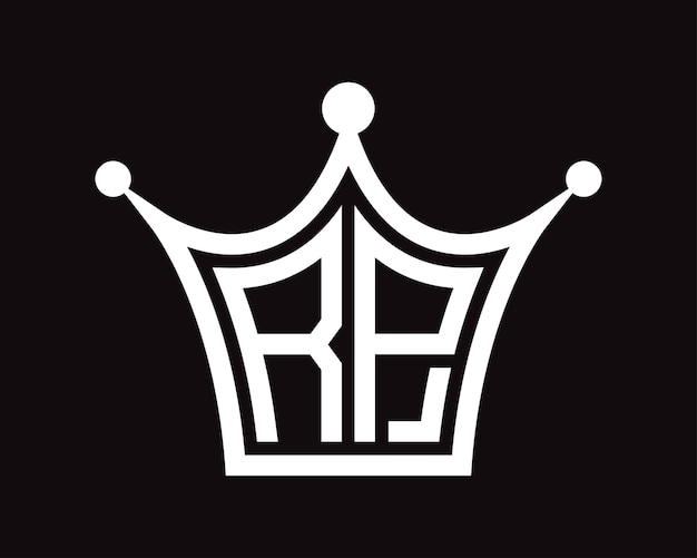 Kształt Korony Rp Litera Logo Projektowanie Sztuki Wektorowej