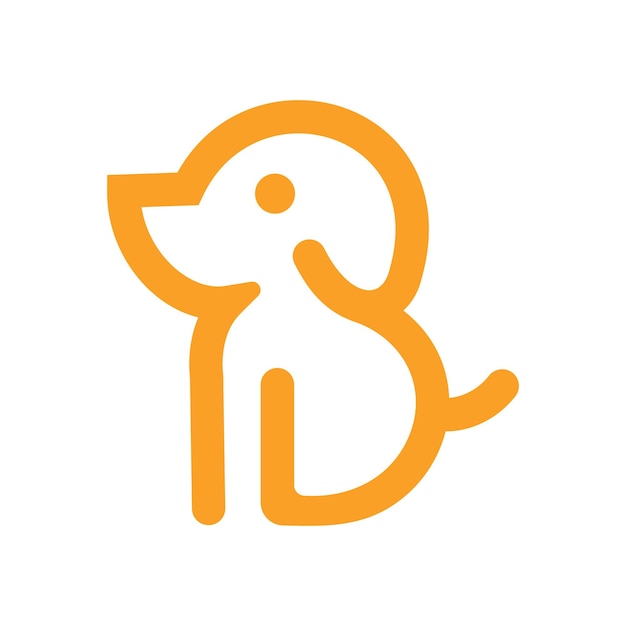 kształt logo abstrakcyjnej linii zwierząt