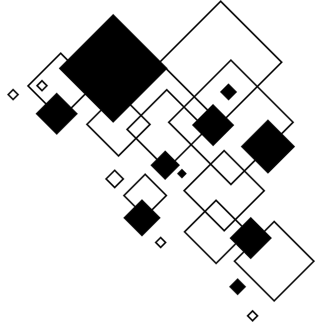 Plik wektorowy kształty kwadratowe geometryczne wektor tła kształty kwadratowe wzór tapeta ścienna wektor z liniami