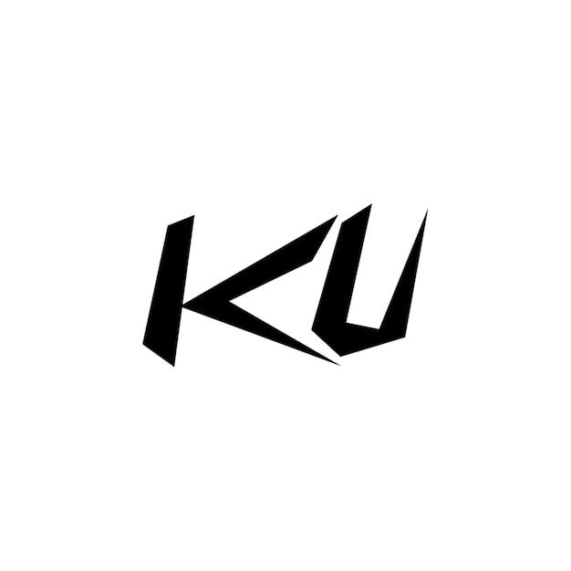 KU monogram logo projekt list tekst nazwa symbol monochromatyczne logotyp alfabet znak proste logo