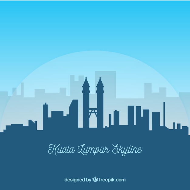 Kuala Lumpur Skyline Sylwetka