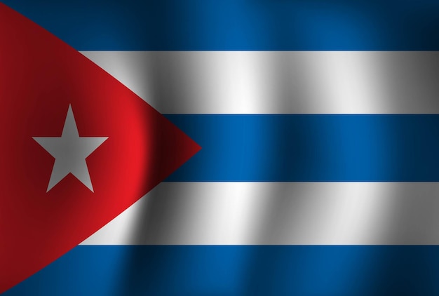 Plik wektorowy kuba flaga macha w tle 3d narodowy baner tapeta