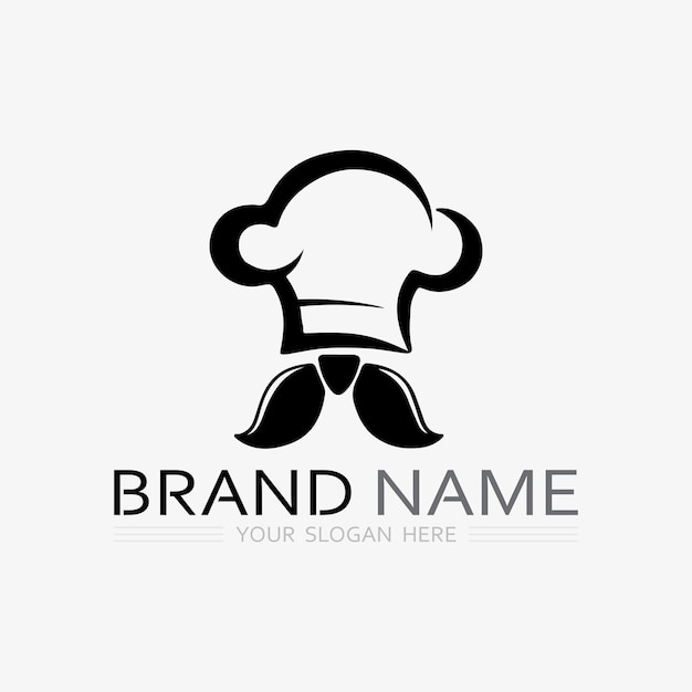 Kuchnia I Szef Kuchni Logo Ikonka żywności Resto I Kawiarnia Wektor Projektowania