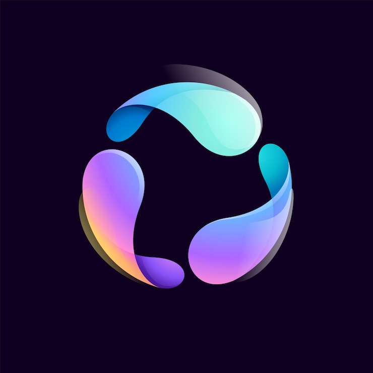 Wektor kula logo yin i yang w godle okręgu tarcza ochrony energii element wektorowy do brandingu gier