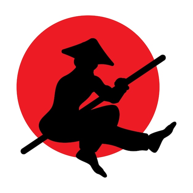 Plik wektorowy kungfu symbol iconlogo ilustracja wektor szablon