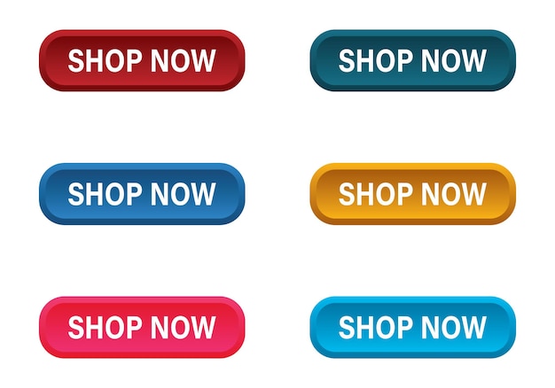 Plik wektorowy kupuj teraz i kupuj teraz przycisk z koszykiem na zakupy zestaw przycisków sklep teraz przycisk zakupów online