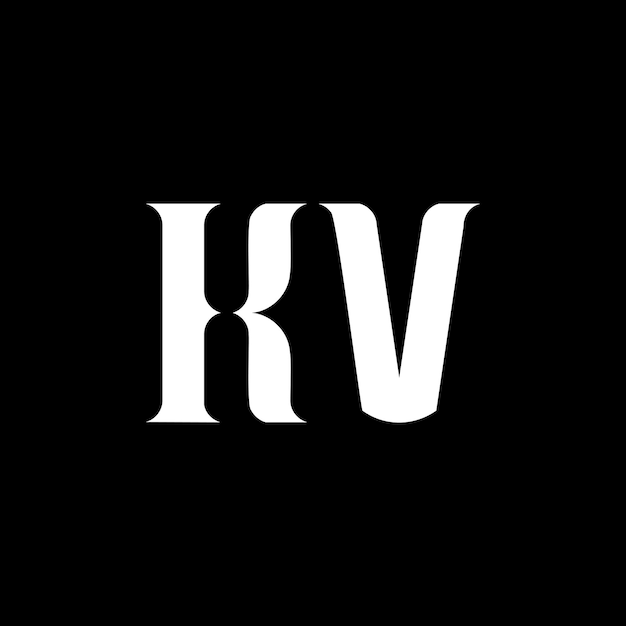 KV KV litery logo projekt Początkowa litera KV wielkie litery monogram logo biały kolor KV logo KV projekt KV K Vx9