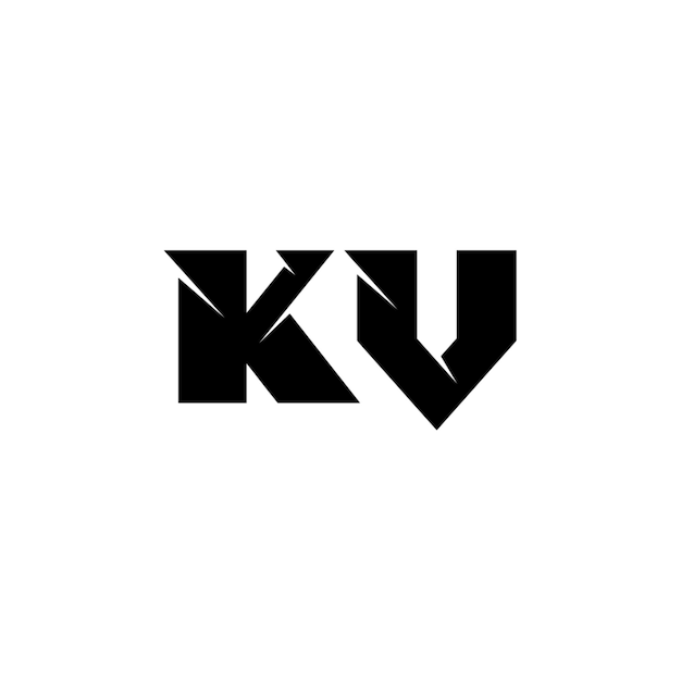 KV monogram logo projekt list tekst nazwa symbol monochromatyczne logotyp alfabet znak proste logo