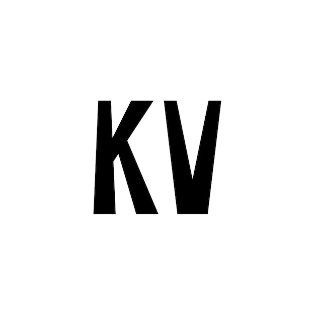 KV monogram logo projekt list tekst nazwa symbol monochromatyczne logotyp alfabet znak proste logo