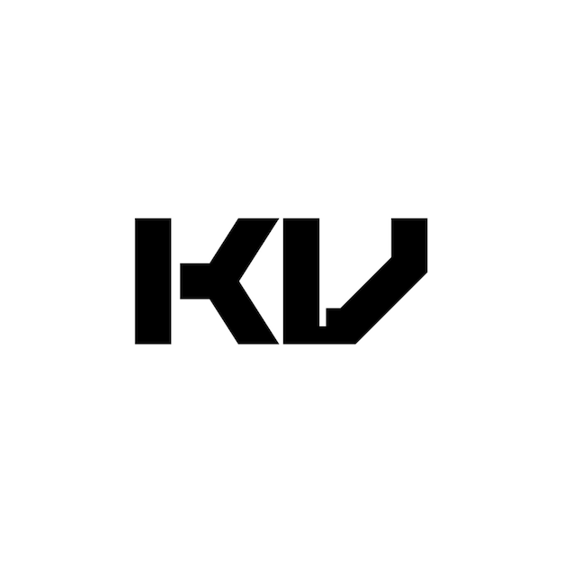 KV monogram logo projekt list tekst nazwa symbol monochromatyczne logotyp alfabet znak proste logo