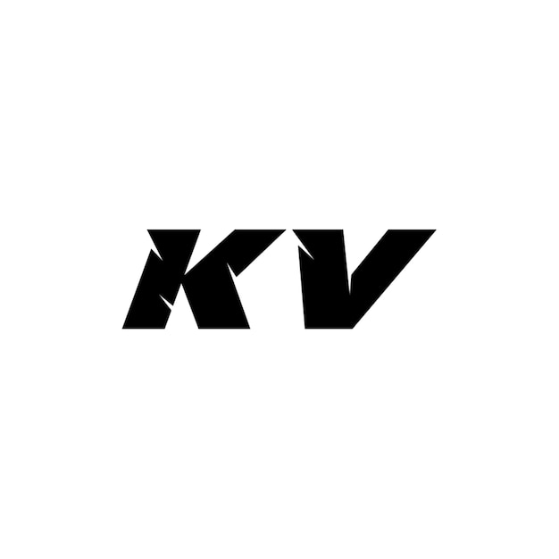 KV monogram logo projekt list tekst nazwa symbol monochromatyczne logotyp alfabet znak proste logo