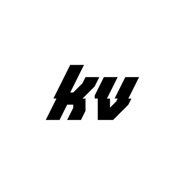 KV monogram logo projekt list tekst nazwa symbol monochromatyczne logotyp alfabet znak proste logo