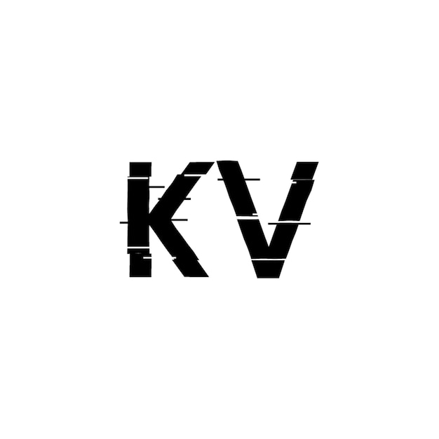 KV monogram logo projekt list tekst nazwa symbol monochromatyczne logotyp alfabet znak proste logo