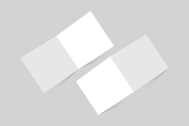 Plik wektorowy kwadratowa broszura przednia i tylna makieta, jeden krotnie kwadratowa ulotka z miejsca kopiowania, ilustracji wektorowych.