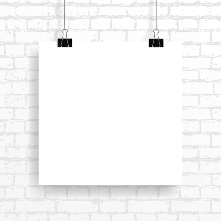 Kwadratowy plakat na ściana z cegieł tekstury tle.
