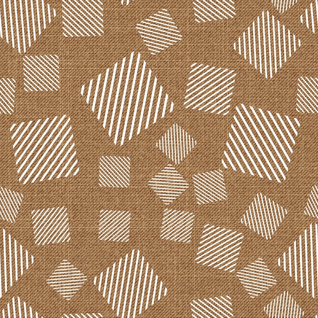 Kwadratowy Wzór Na Tekstyliach, Abstrakcyjne Tło Geometryczne. Kreatywna I Luksusowa Ilustracja W Stylu