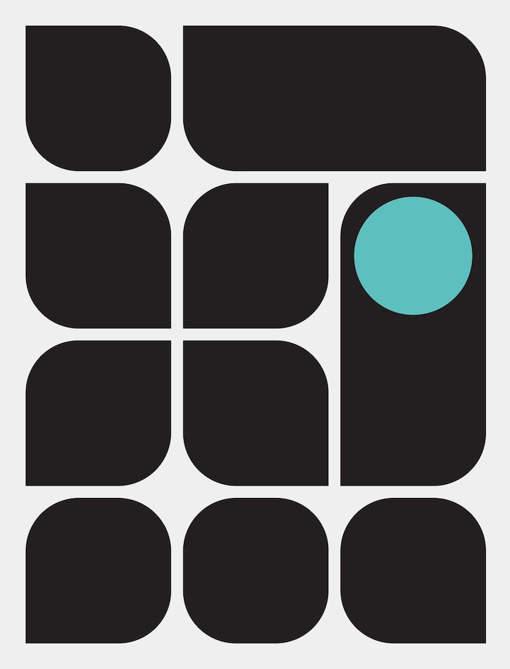 Wektor kwiat bąbelkowy geometryczny abstrakcyjny projekt plakatu