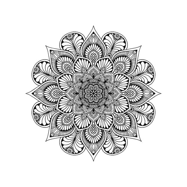 Plik wektorowy kwiat mandala vintage elementy dekoracyjne orientalny wzór ilustracji wektorowych