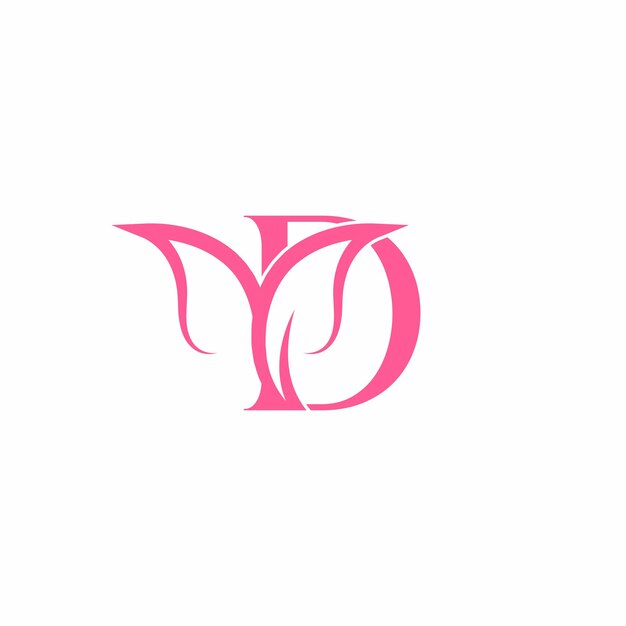 Plik wektorowy kwiat piękne piękno logo litera d