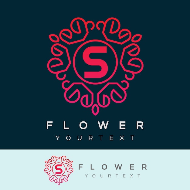 kwiat początkowy List S Logo design