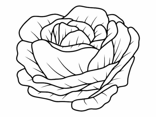 kwiat róży szkic grafik