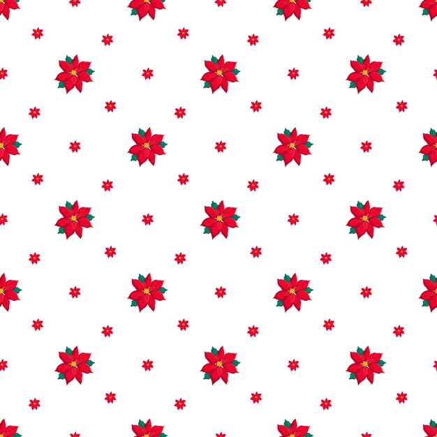 Kwiat świąteczny Poinsettia Bezszwonowa konstrukcja wektorowa