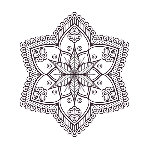 Kwiatowa mandala do kolorowania ozdobnych stron