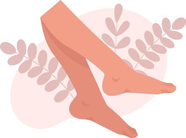 Plik wektorowy kwiatowa naklejka na kobiece nogi