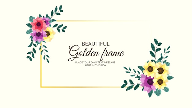 Kwiatowa Rama Szablon Karty Z Etykietą Kwiaty Na Zaproszenie Na ślub