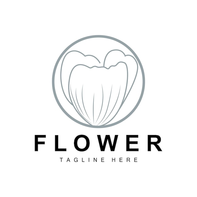 Kwiatowe Logo Liście I Kwiaty Ogród Botaniczny Wektor Kwiatowy Wzór życia