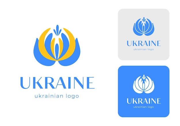 Kwiatowe Logo W Ukraińskim Stylu Ludowym