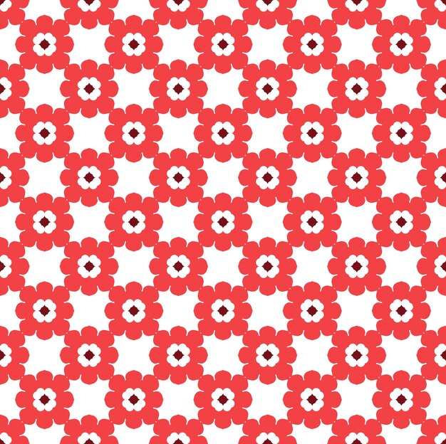 Kwiatowe Płytki Bezszwowe Wektor Patternflower Geometryczny wzór tekstury tła