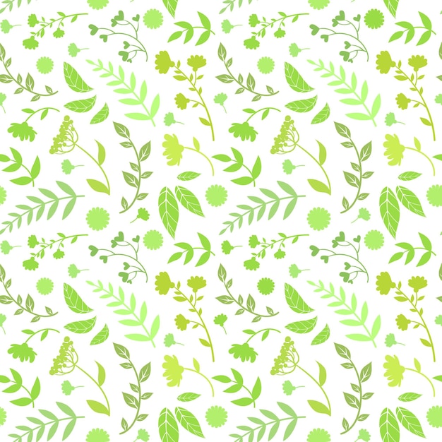 Kwiatowy bezszwowy wzór o okrągłym kształcie z zielonymi liśćmi Element projektu może być używany do opakowania tapety tkaninowej Ilustracja wektorowa tła