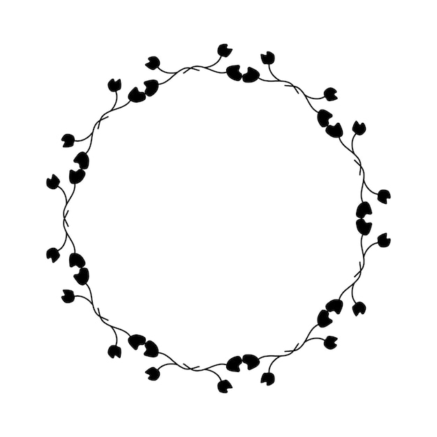 Plik wektorowy kwiatowy okrąg okrągły obramowanie kwiat ramki pierścień do dekoracji ozdoba w ilustracji wektorowych