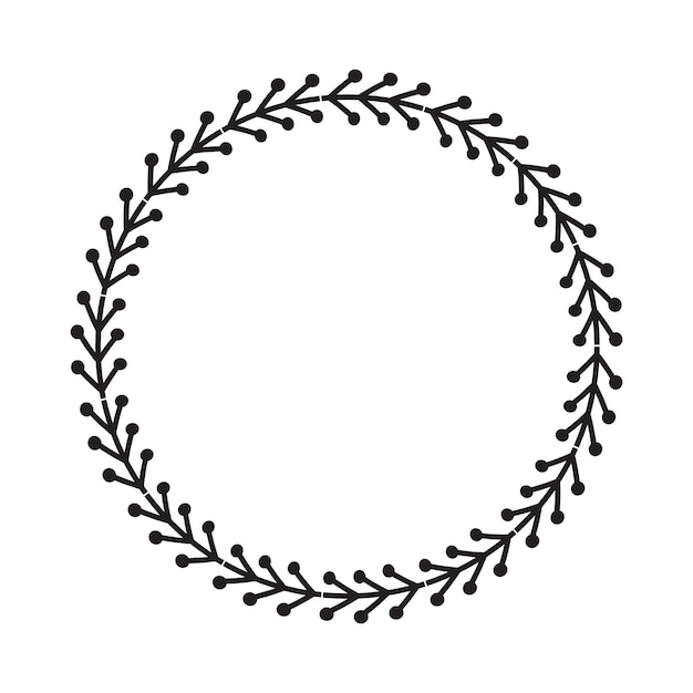 Kwiatowy Okrąg Okrągły Obramowanie Kwiat Ramki Pierścień Do Dekoracji Ozdoba W Ilustracji Wektorowych