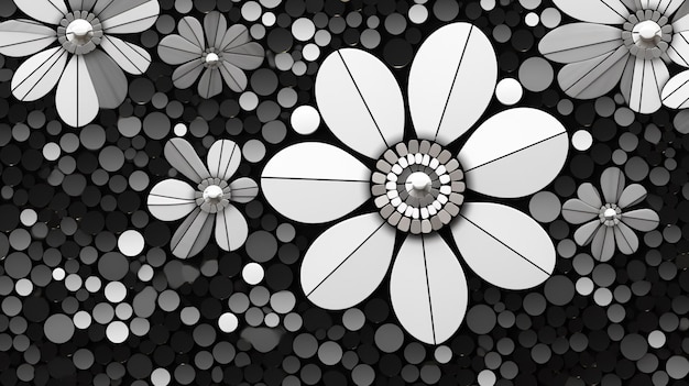 Plik wektorowy kwiatowy wzór z białym kwiatem na nim
