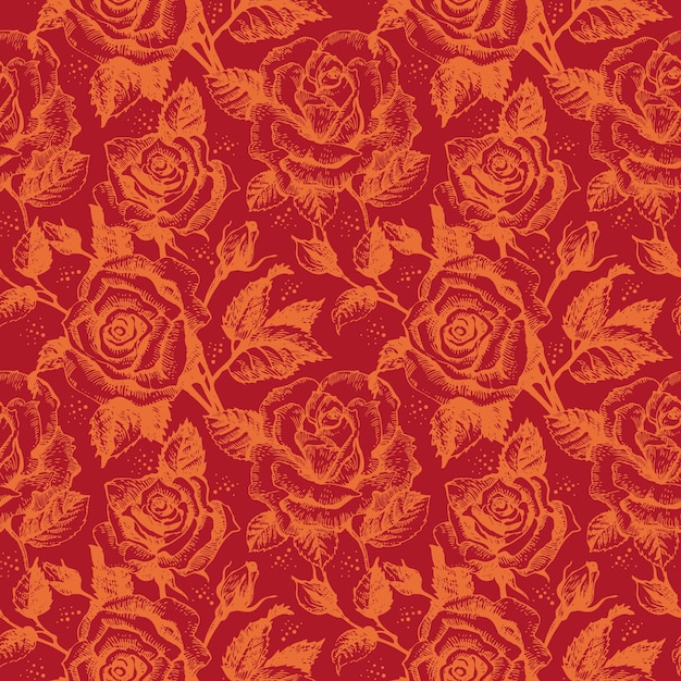 Kwiatowy wzór z różami