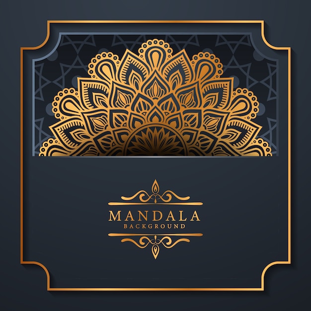 Kwiecisty Luksusowy Mandala Tło Arabeska Styl