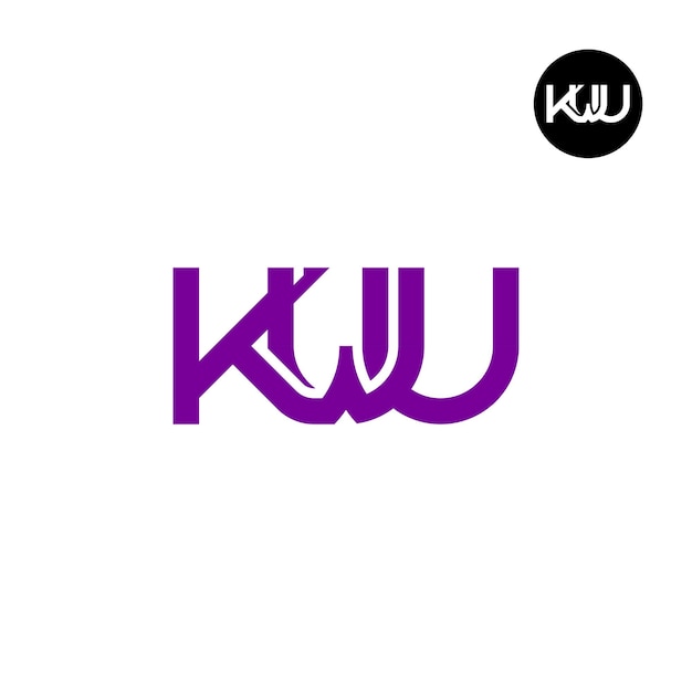 Plik wektorowy kwota kwu monogram logo design