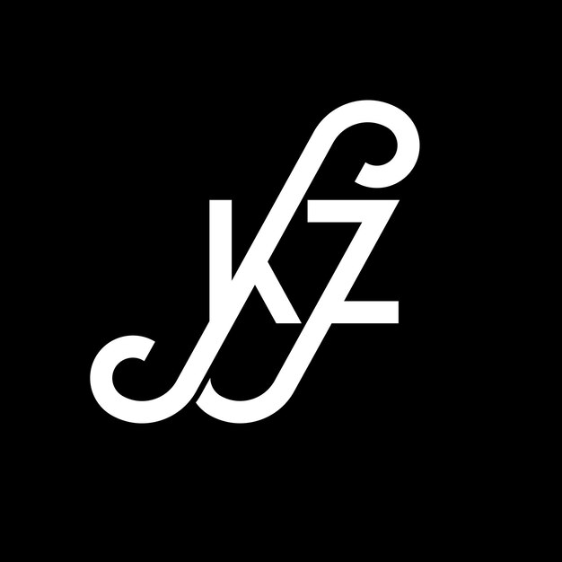 Kz Letter Logo Design Początkowe Litery Ikona Logo Kz Abstrakcyjna Litera Kz Minimalny Szablon Projektowania Logo K Z Wektory Projektowania Liter Z Czarnymi Kolorami Logo Kz