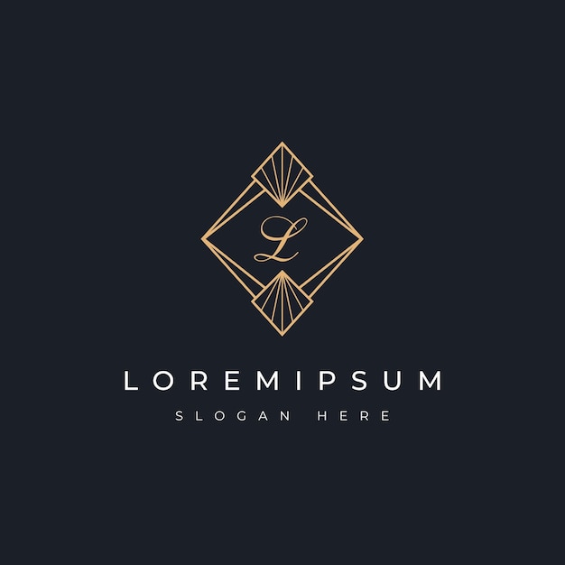 L Letter Luxury Elegant Template Logo Design (list Luksusowej Eleganckiej Szablonu Logo)