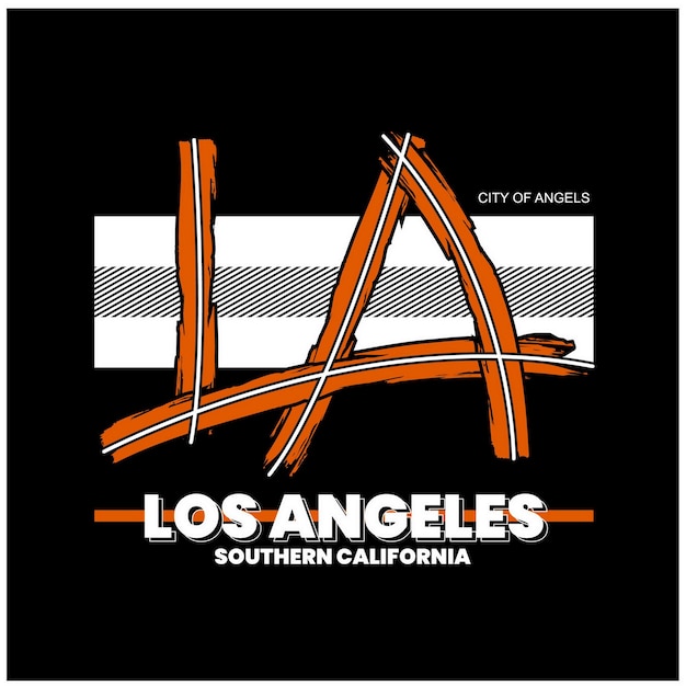 Plik wektorowy la los angeles vintage typografia projekt w odzieży tshirt ilustracji wektorowych i innych zastosowań