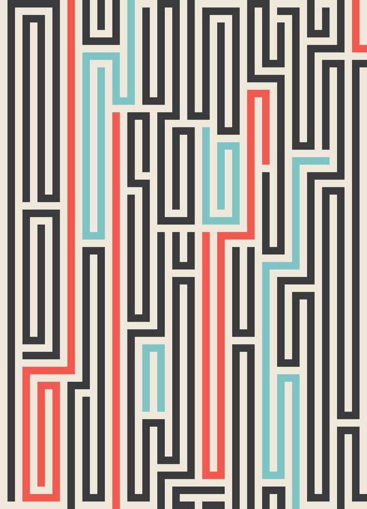 Wektor labirynt elementy projektu tła vintage reklama flyer10