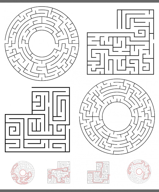 Labirynt grafiki gier rekreacyjnych z linii