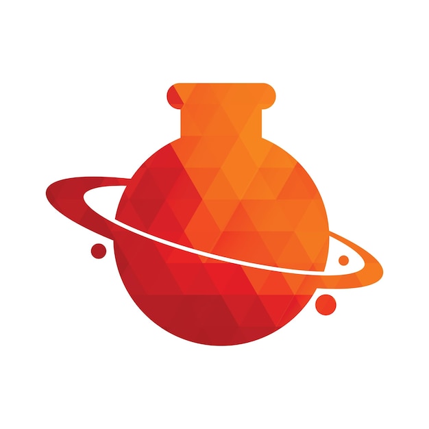 Laboratorium Planet Logo Szablon Projekt Kreatywny Orbit Laboratorium Abstrakcyjne Logo Szablon Projektu Wektor